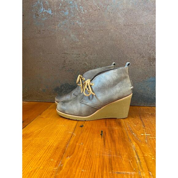 Sperry TopSider Harlow Wedge Chukka Booties Women’s 7, Taupe Gray - Picture 2 of 6